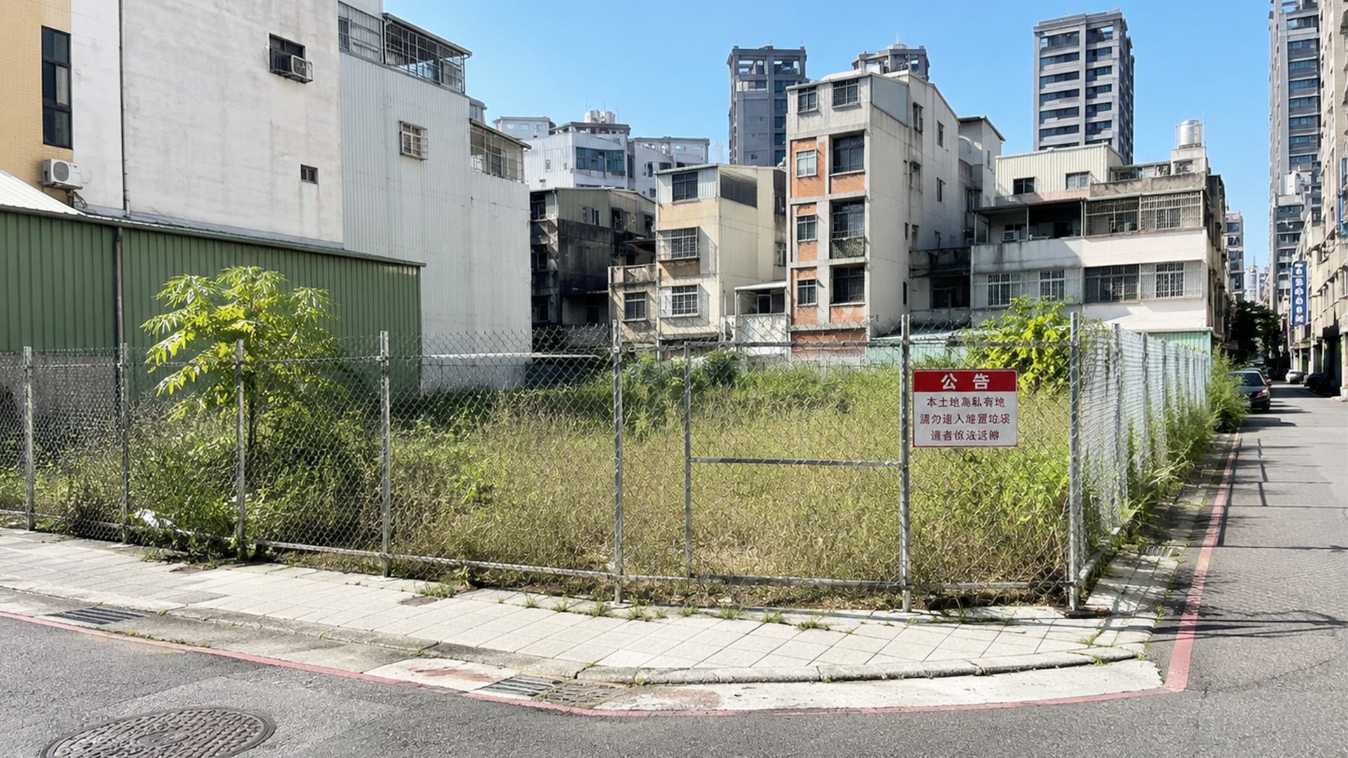 空地規劃為智慧停車場前的土地現況示意